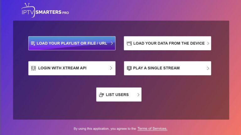 Choose 'Login with Xtream Codes API'.